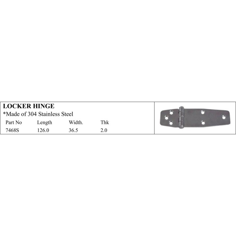 Locker Hinge made of 304 Stainless Steel