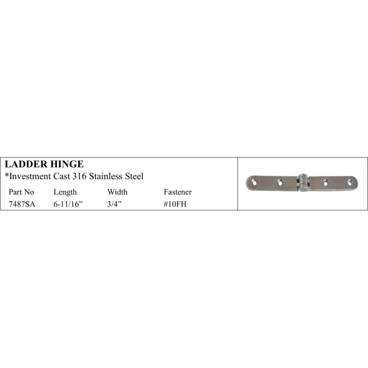 Ladder Hinge - Durable 316 Stainless Steel