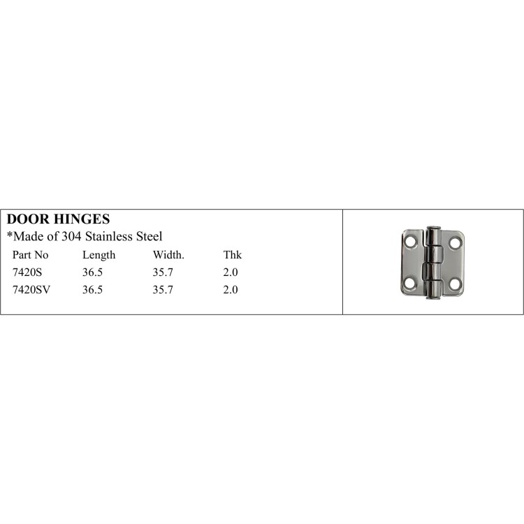 Stainless Steel Door Hinges for Marine Use