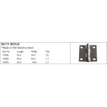 304 Stainless Steel Butt Hinge for Marine Use