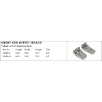 Durable 316 Stainless Steel Short Side Offset Hinges
