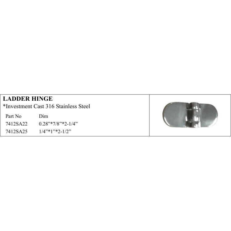 Investment Cast 316 Stainless Steel Ladder Hinge