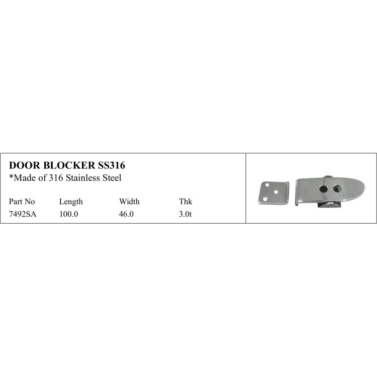 Stainless Steel SS316 Door Blocker