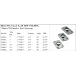 Rectangular Base for Welding in 316 Stainless Steel