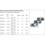 Rectangular Base for Welding - Stainless Steel 316