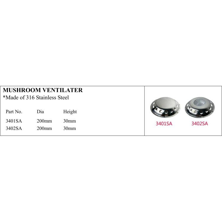 Stainless Steel Mushroom Ventilater
