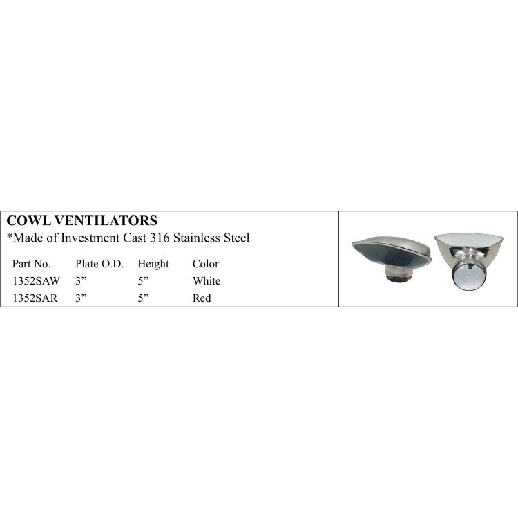 Investment Cast 316 Stainless Steel Cowl Ventilators