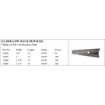 S.S. Hollow Back Rub Rail - Stainless Steel