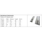 316 Stainless Steel Solid Back Rub Rail