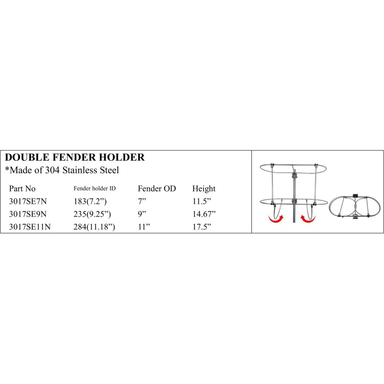 Double Fender Holder - High-Quality Marine Accessory