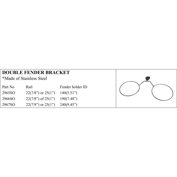 Double Fender Bracket - Ideal for Marine Use