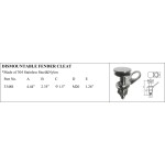 Dismountable Fender Cleat - Stainless Steel & Nylon