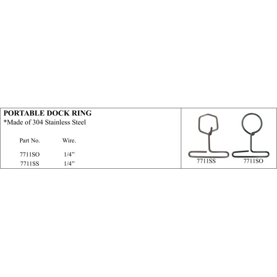 Portable Dock Ring Stainless Steel Marine Hardware