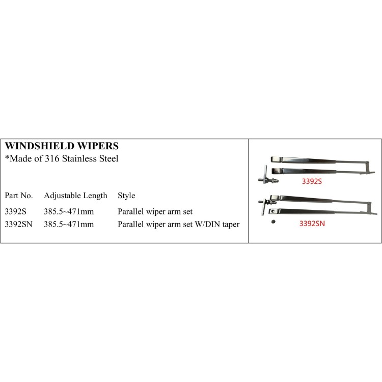 Stainless Steel Windshield Wipers for Marine Applications