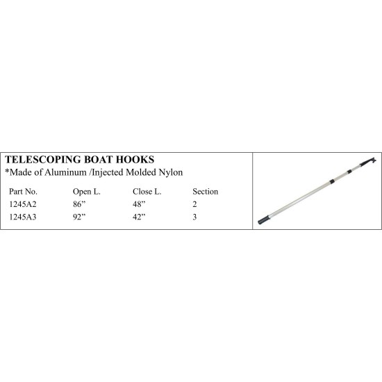Telescoping Boat Hooks - Aluminum and Nylon Design
