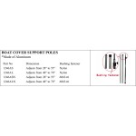 Durable Aluminum Boat Cover Support Poles, Adjustable