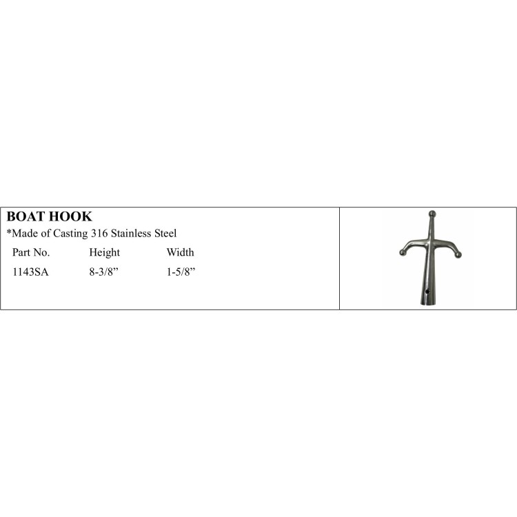Boat Hook made of 316 Stainless Steel