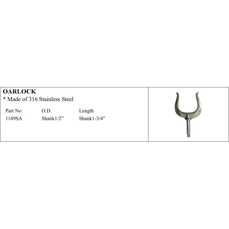 Stainless Steel Oarlock - Marine Catalog