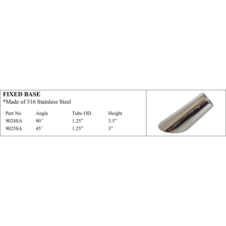 Fixed Base - 316 Stainless Steel Marine Part