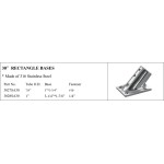 316 Stainless Steel 30° Rectangle Bases for Marine Use