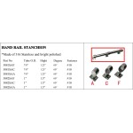 Hand Rail Stanchion made of 316 Stainless Steel