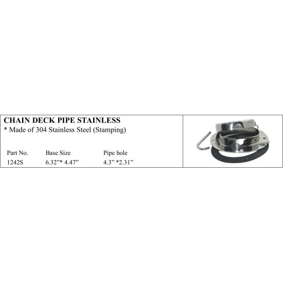 Chain Deck Pipe Stainless, 304 Stainless Steel
