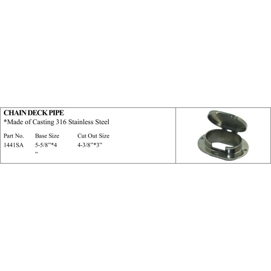 Chain Deck Pipe - Casting 316 Stainless Steel