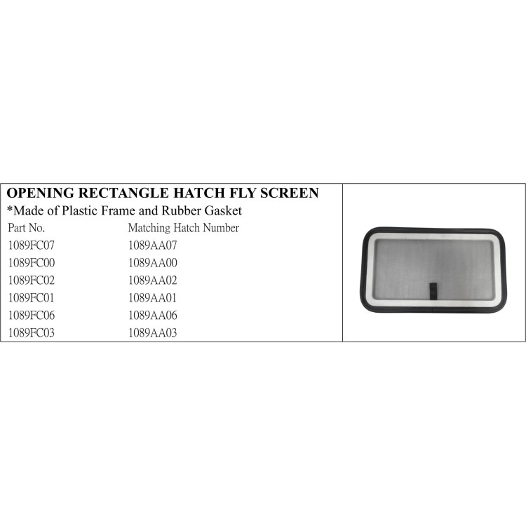 Rectangle Hatch Fly Screen with Durable Frame