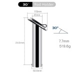 316 Stainless Steel Flush Mount Fishing Rod Holder