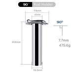 316 Stainless Steel Flush Mount Fishing Rod Holder