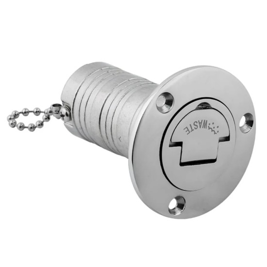 WSA Marine 316 Stainless Steel Deck Filler Cap with Chain