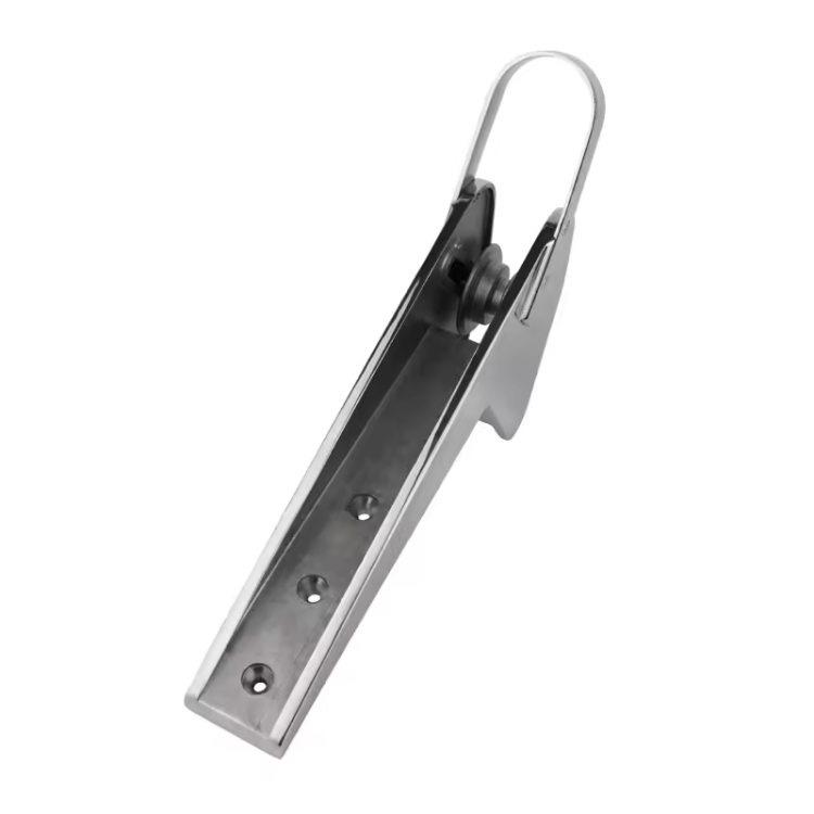 316 Stainless Anchor Bow Roller, Mirror Polished, 14.96in