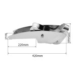 WSA Marine 316 SS Anchor Bow Roller 16.5in Mirror Polished