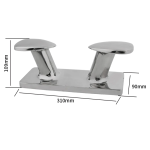 WSA 316 Stainless Double Horn Bollard Cleat, Mirror Polish