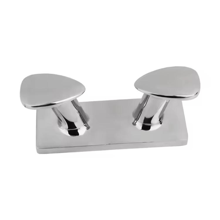 WSA 316 Stainless Double Horn Bollard Cleat, Mirror Polish