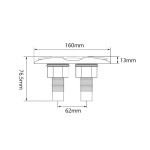 WSA Marine 6in 316 Stainless Steel Pop-Up Cleat, Mirror Polish