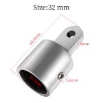 HMI 316 Stainless Steel Bimini Eye End Cap, 3/4 to 1-1/4 in