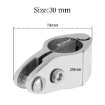 HMI 316 SS Hinged Jaw Slide for 7/8 to 2 in Bimini Tubes
