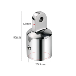 HMI 316 SS Bimini External Eye End Cap, 1 in & 1-3/16 in