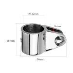 HMI 316 SS Bimini External Eye End Cap, 1 in & 1-3/16 in