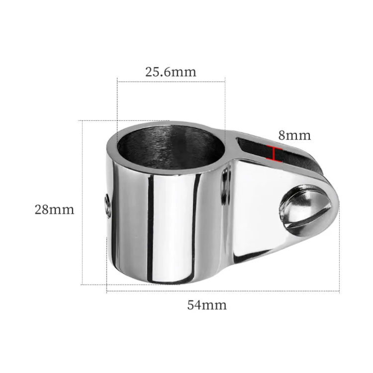 HMI 316 SS Bimini External Eye End Cap, 1 in & 1-3/16 in