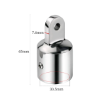 HMI 316 SS Bimini External Eye End Cap, 1 in & 1-3/16 in