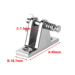 HMI 316 SS 90 Degree Bimini Deck Hinge with Pin & Ring