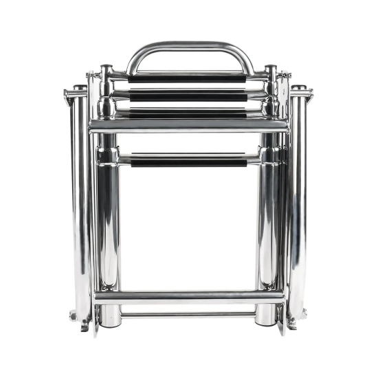 HMI 316 SS Under-Platform Telescoping Boat Ladder w/ Handrails