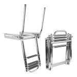 HMI 316 SS Under-Platform Telescoping Boat Ladder w/ Handrails