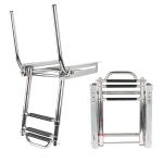 HMI 316 SS Under-Platform Telescoping Boat Ladder w/ Handrails