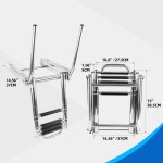 HMI 316 SS Under-Platform Telescoping Boat Ladder w/ Handrails