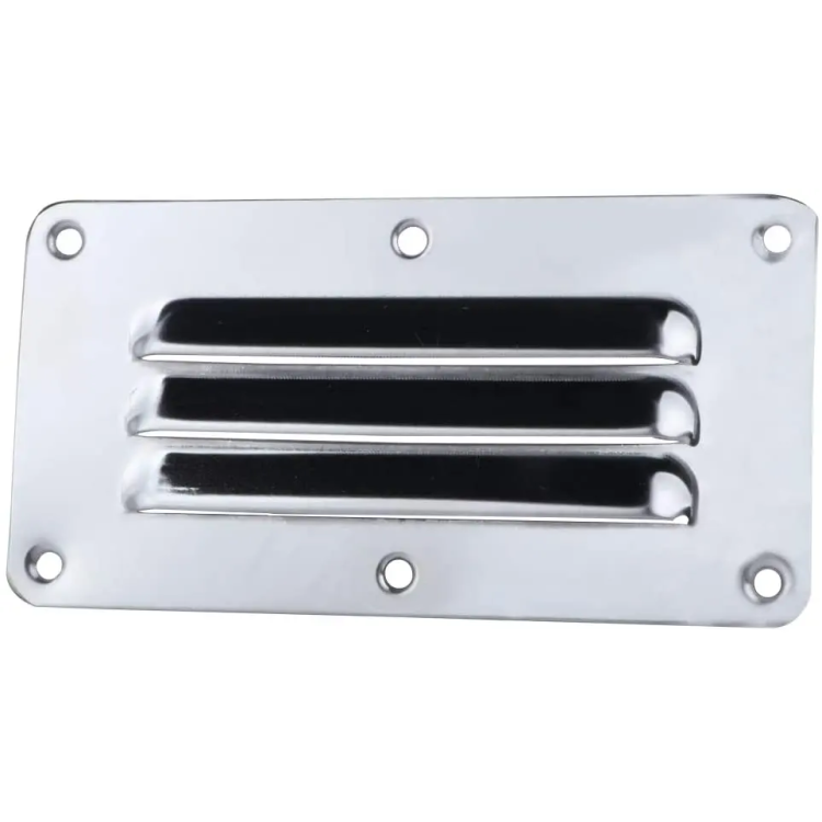 HMI Stainless Steel Marine Louvered Air Vent Covers (2-Pack)