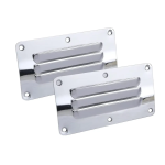 HMI Stainless Steel Marine Louvered Air Vent Covers (2-Pack)