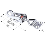 HMI 4pcs 304 Stainless Adjustable Toggle Latch Hasps
